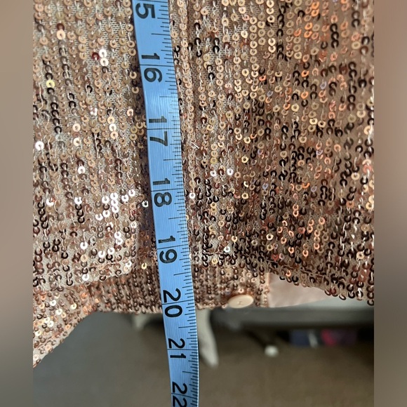 NWT Venus Blush Pink Sequin with Gold Hardware Zip Jacket - Picture 10 of 10